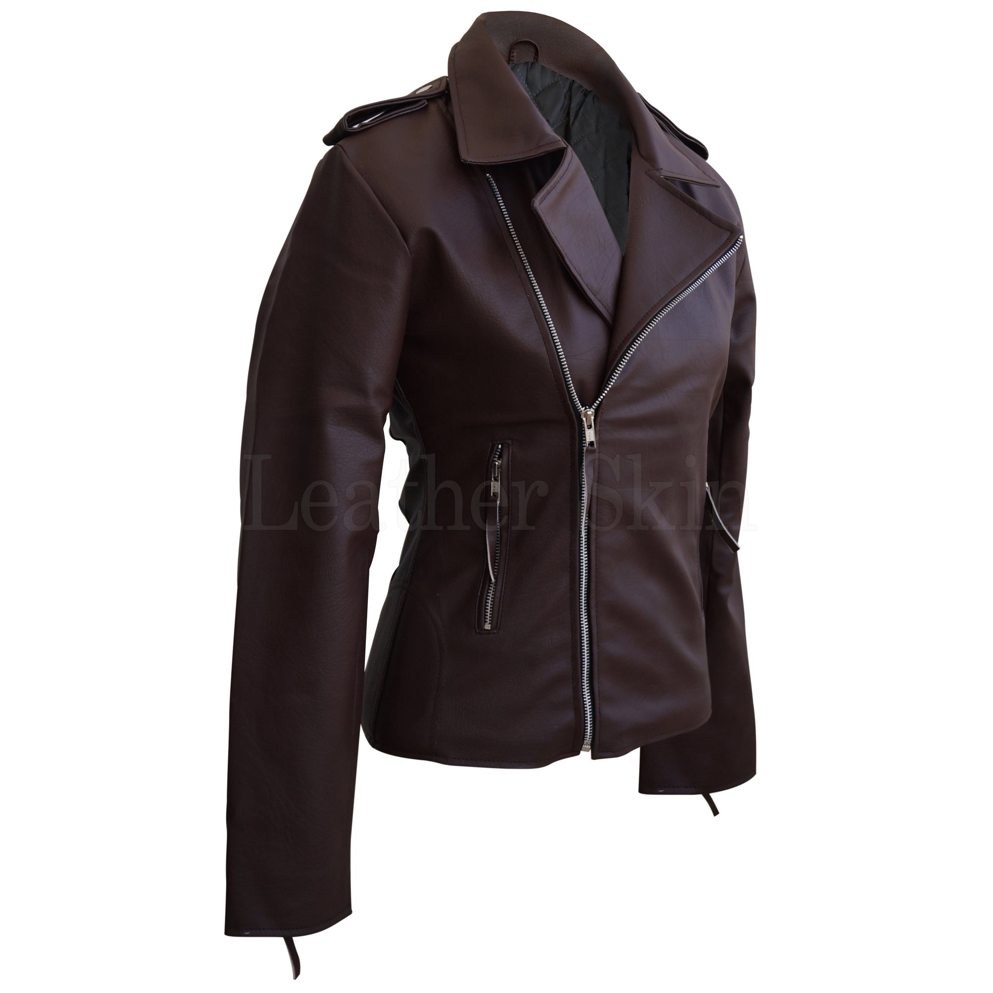 Women S Sexy Brown Leather Vest